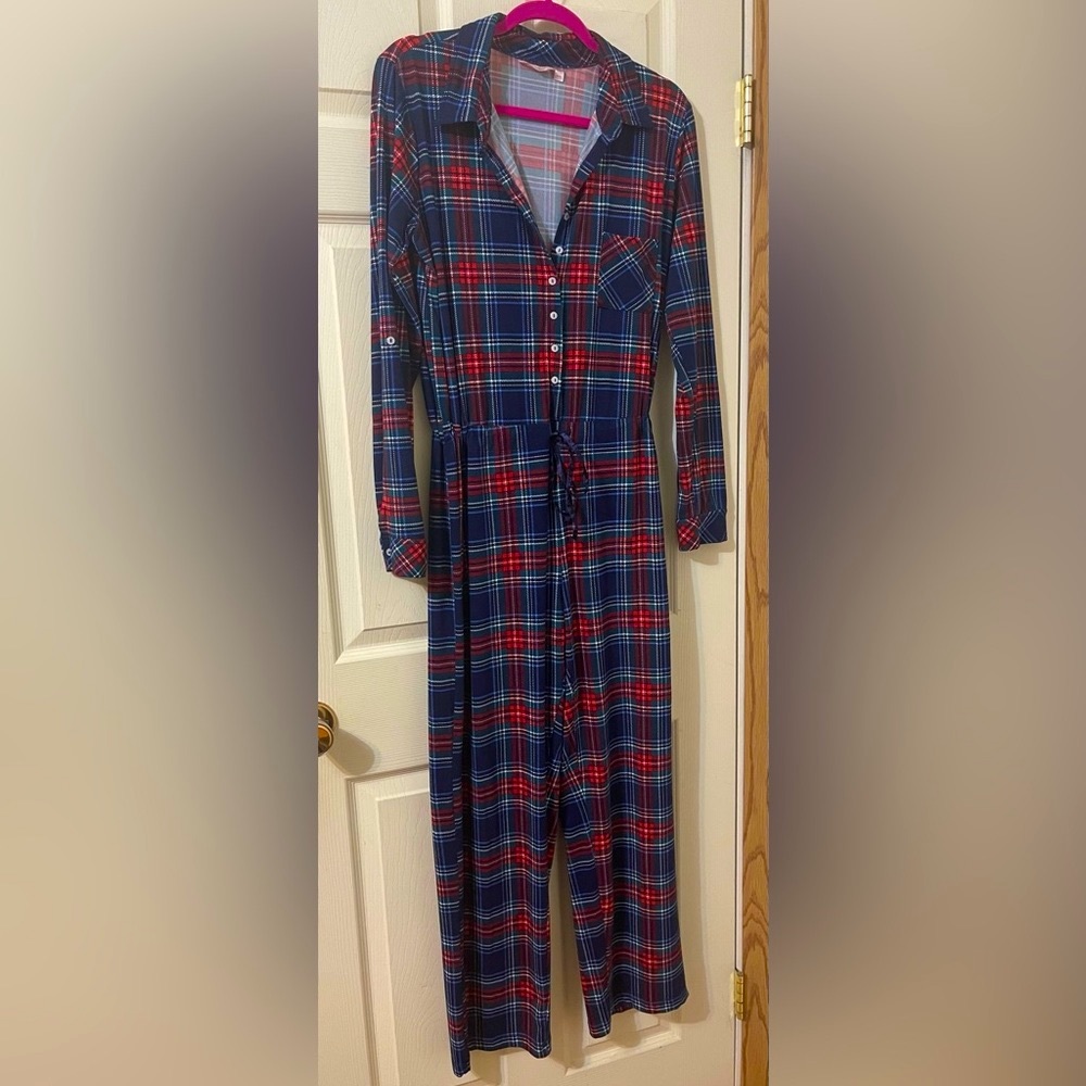 La Vie En Rose, Onesie plaid romper